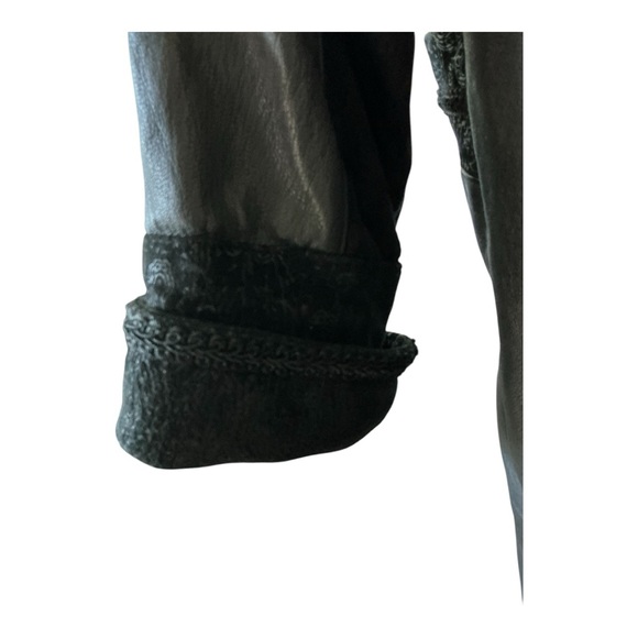 Wilson Leather Trench Women's Sz M Vintage 80s Paisley Embossed Suede Coat - Picture 5 of 13